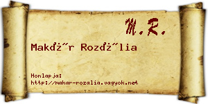 Makár Rozália névjegykártya