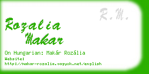 rozalia makar business card